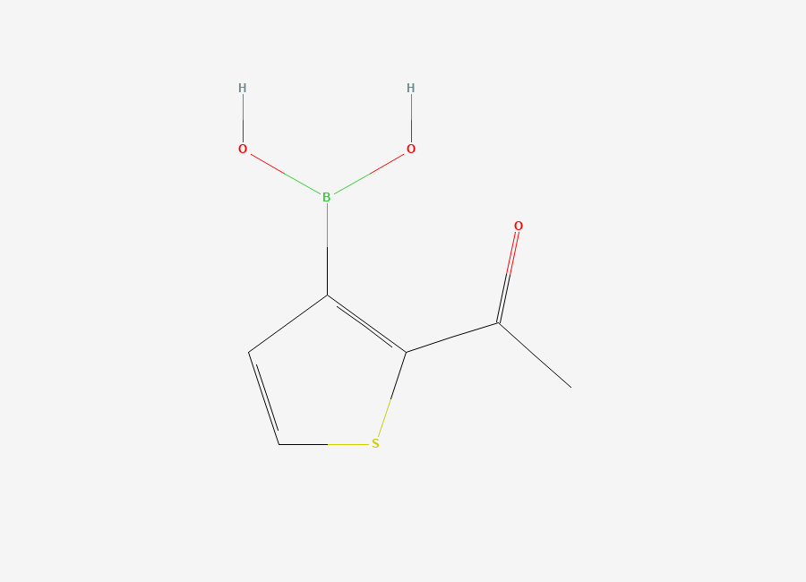 Two-dimensional chemical structure of (2-Acetylthiophen-3-yl)boronic acid