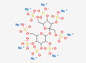 Two-dimensional chemical structure of Sucralfate EP Impurity A Octasodium Salt / Sucrose Octasulfate Sodium Salt, CAS 74135-10-7