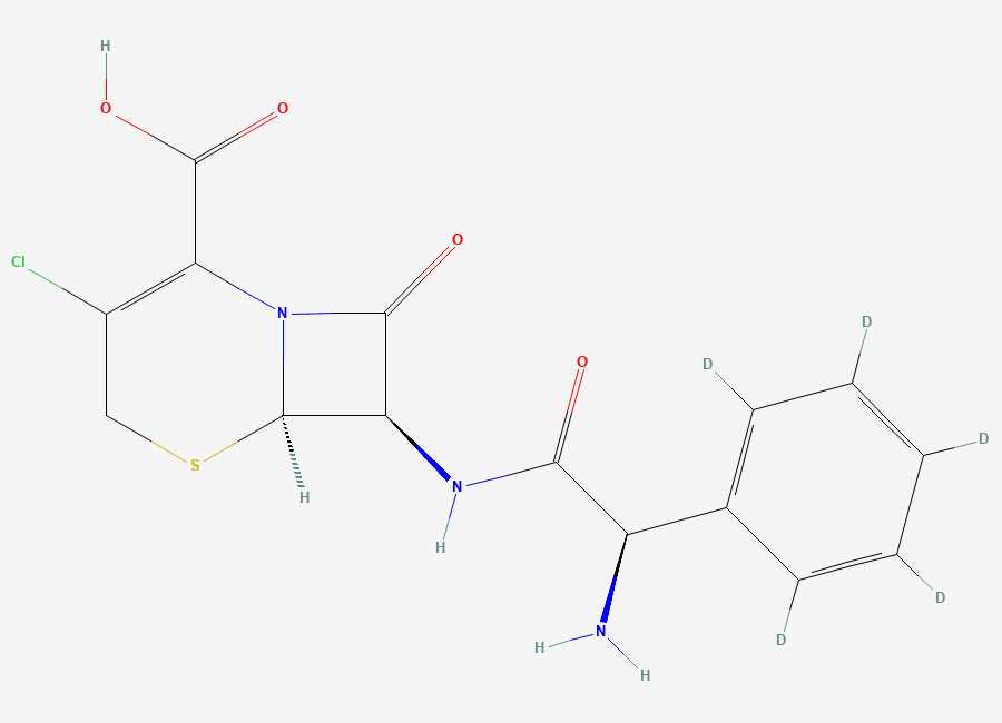 Two-dimensional chemical structure of Cefaclor-d5