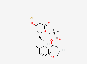 Two-dimensional chemical structure of 4a',6'-Anhydro-4-tert-butyldimethylsilyl Simvastatin, CAS 125175-64-6
