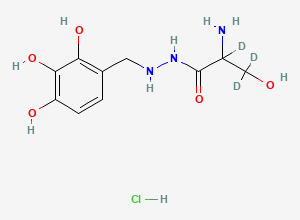Two-dimensional chemical structure of Benserazide-D3 (Hydrochloride)