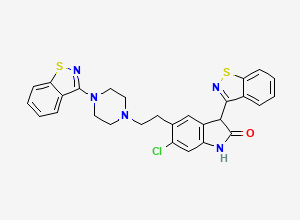 Two-dimensional chemical structure of Ziprasidone EP Impurity E / Ziprasidone Related Compound D, CAS 1159977-04-4