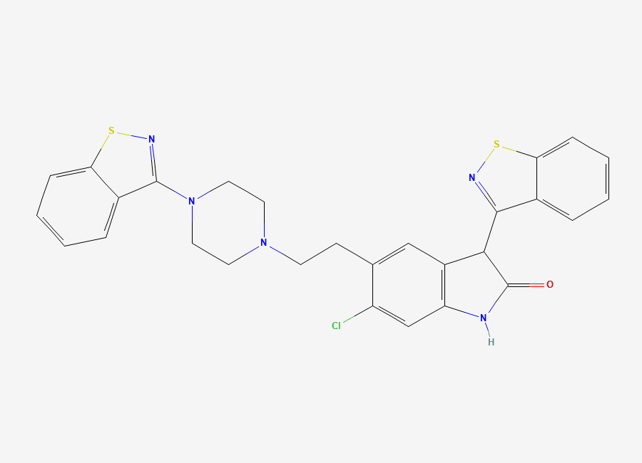 Two-dimensional chemical structure of Ziprasidone EP Impurity E / Ziprasidone Related Compound D, CAS 1159977-04-4