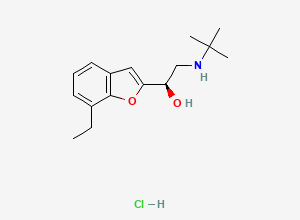 Two-dimensional chemical structure of (R)-Bufuralol (HCl Salt), CAS 57704-11-7