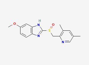 Two-dimensional chemical structure of Omeprazole EP Impurity B/ Esomeprazole EP Impurity B / Omeprazole BP Impurity B / Desmethoxy Omeprazole, CAS 110374-16-8