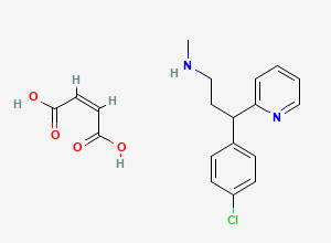Two-dimensional chemical structure of Chlorpheniramine EP Impurity C/ Chlorpheniramine related Compound C(Maleate salt), CAS 22630-25-7
