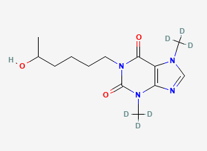 Two-dimensional chemical structure of (+/-)-Lisofylline-d6