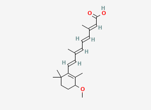 Two-dimensional chemical structure of Tretinoin EP Impurity F (Free Base) / rac-4-Methoxytretinoin, CAS 81121-20-2