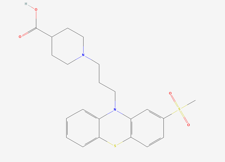 Two-dimensional chemical structure of Metopimazine Acid, CAS 18182-00-8