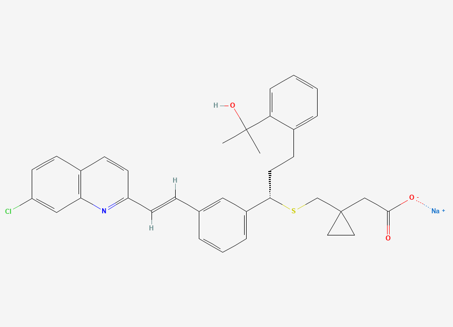 Two-dimensional chemical structure of ent-Montelukast Sodium Salt