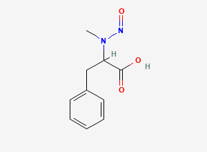 Two-dimensional chemical structure of N-Nitroso-N-methyl-DL-phenylalanine, CAS 41867-08-7