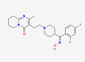 Two-dimensional chemical structure of Risperidone EP Impurity A / Risperidone BP Impurity A / Risperidone E-Oxime, CAS 691007-09-7