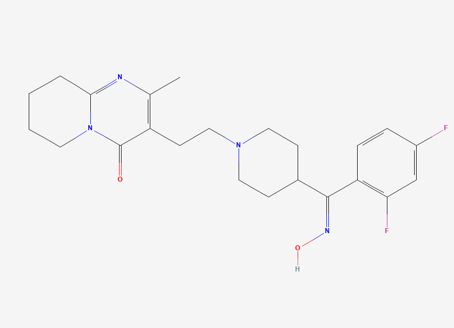 Two-dimensional chemical structure of Risperidone EP Impurity A / Risperidone BP Impurity A / Risperidone E-Oxime, CAS 691007-09-7