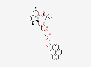 Two-dimensional chemical structure of Simvastatin, 1-Pyreneacetyl Ester, CAS 193682-18-7