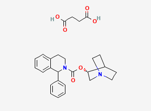 Two-dimensional chemical structure of (1R)-(3R)-1-Azabicyclo[2.2.2]oct-3-yl 3,4-Dihydro-1-phenyl-2(1H)-isoquinolinecarboxylate Butanedioic Acid; (1R,3'R)-Solifenacin Succinate; Rasageline Allyl Impurity