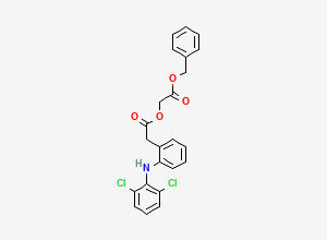 Two-dimensional chemical structure of Aceclofenac EP Impurity F /Aceclofenac Benzyl Ester, CAS 100499-89-6