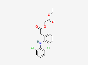 Two-dimensional chemical structure of Aceclofenac EP Impurity E/ Aceclofenac Ethyl Ester, CAS 139272-67-6