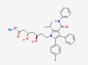 Two-dimensional chemical structure of (3S,5R)-Atorvastatin Sodium