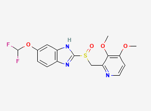 Two-dimensional chemical structure of Pantoprazole, CAS 102625-70-7