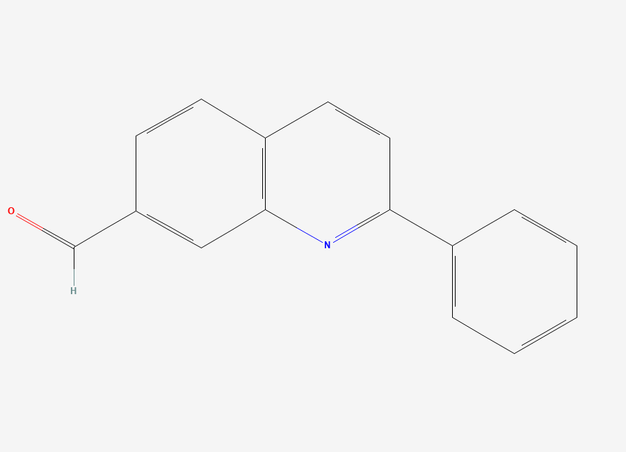Two-dimensional chemical structure of 2-Phenylquinoline-7-carbaldehyde