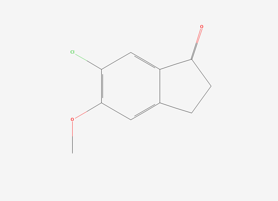 Two-dimensional chemical structure of 6-chloro-5-methoxy-2,3-dihydro-1H-inden-1-one