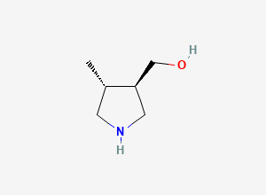 Two-dimensional chemical structure of rel-(3R,4R)-4-Methyl-3-pyrrolidinemethanol