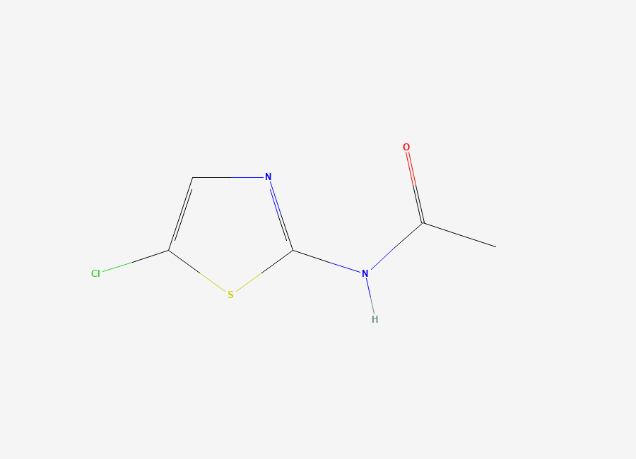 Two-dimensional chemical structure of 2-Acetamido-5-chlorothiazole