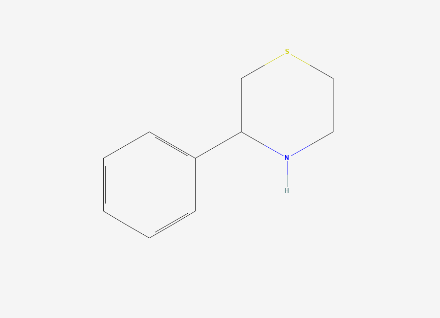 Two-dimensional chemical structure of 3-Phenylthiomorpholine