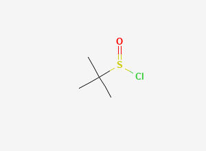 Two-dimensional chemical structure of 2-Methylpropane-2-sulfinyl chloride