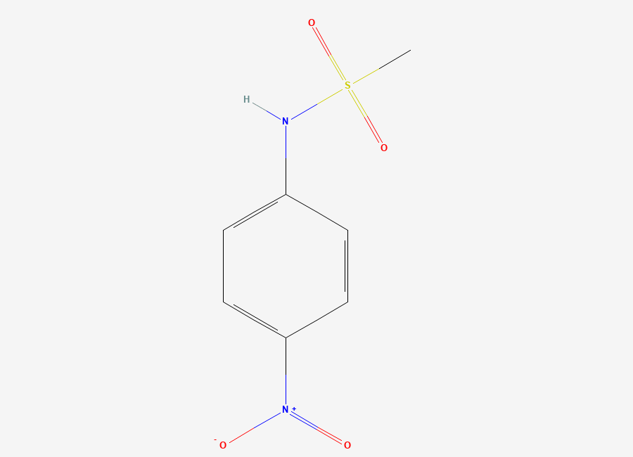 Two-dimensional chemical structure of N-(4-nitrophenyl)methanesulfonamide