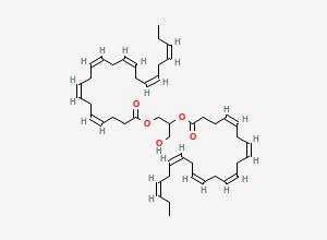 Two-dimensional chemical structure of Didocosahexaenoin, CAS 133831-25-1