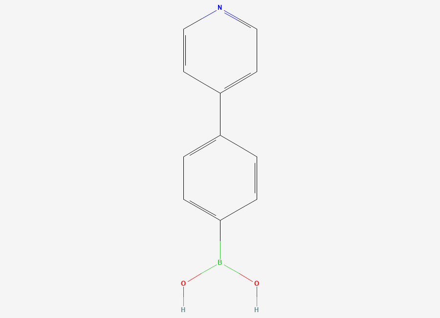 Two-dimensional chemical structure of (4-(Pyridin-4-yl)phenyl)boronic acid