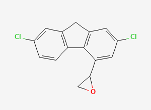 Two-dimensional chemical structure of 2-(2,7-Dichloro-9H-fluoren-4-yl)oxirane