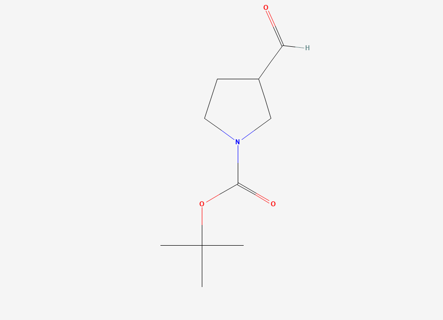 Two-dimensional chemical structure of (+-)-1-(tert-Butoxycarbonyl)pyrrolidine-3-carboxaldehyde