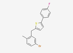 Two-dimensional chemical structure of Canagliflozin Bromo Impurity, CAS 1030825-20-7