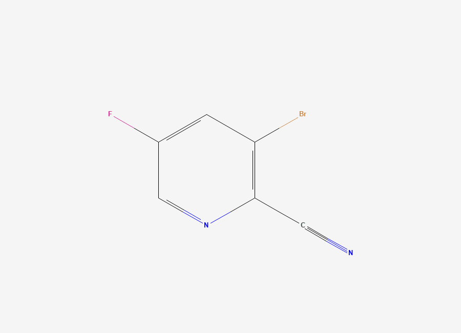Two-dimensional chemical structure of 3-Bromo-5-fluoropicolinonitrile