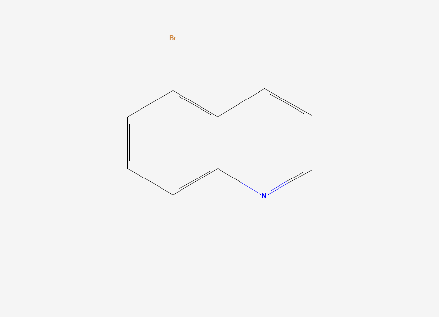 Two-dimensional chemical structure of 5-Bromo-8-methylquinoline