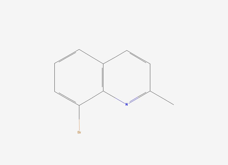 Two-dimensional chemical structure of 8-Bromo-2-methylquinoline