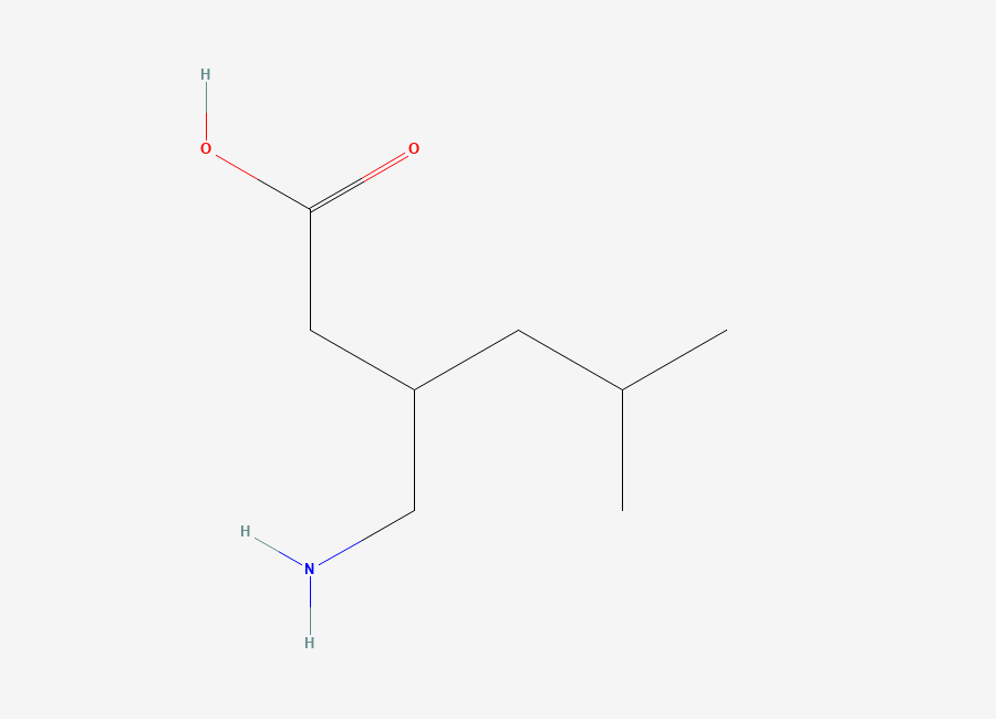 Two-dimensional chemical structure of Pregabalin Racemic Impurity / Pregabalin Racemate, CAS 128013-69-4
