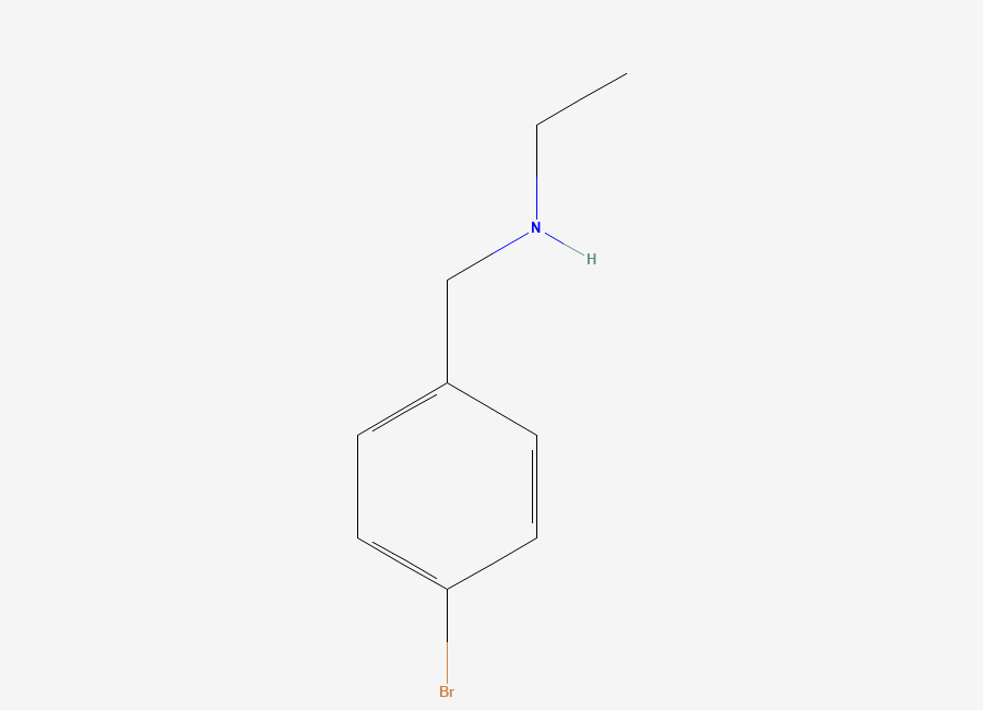 Two-dimensional chemical structure of N-Ethyl-4-bromobenzylamine