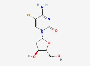 Two-dimensional chemical structure of 5-Bromo-2'-Deoxycytidine