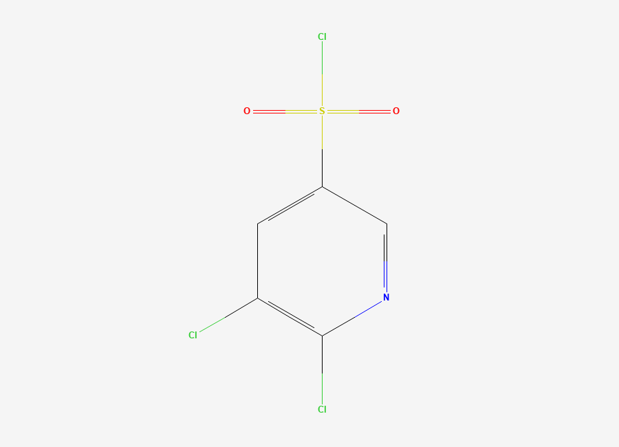 Two-dimensional chemical structure of 5,6-dichloropyridine-3-sulfonyl Chloride