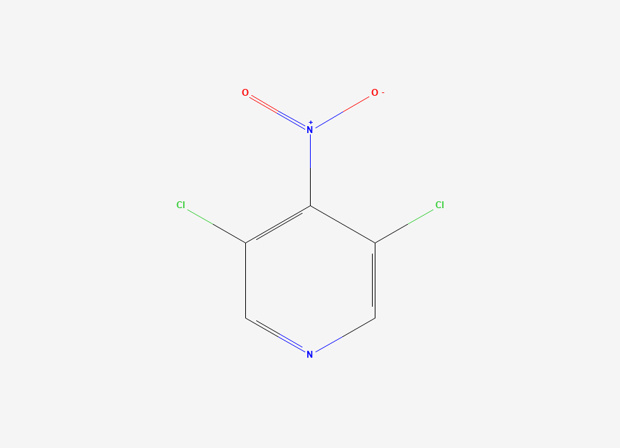 Two-dimensional chemical structure of 3,5-Dichloro-4-nitropyridine