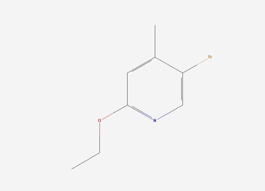 Two-dimensional chemical structure of 5-Bromo-2-ethoxy-4-methylpyridine