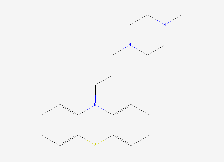 Two-dimensional chemical structure of Prochlorperazine Maleate EP Impurity B/ Perazine, CAS 84-97-9
