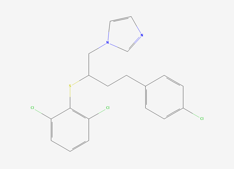 Two-dimensional chemical structure of Butoconazole, CAS 64872-76-0