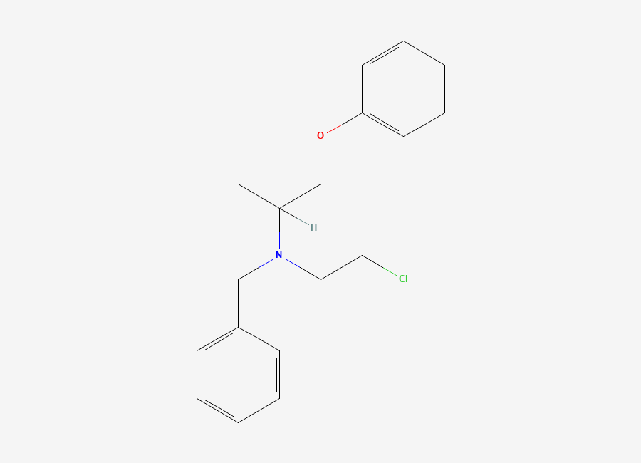 Two-dimensional chemical structure of Phenoxybenzamine, CAS 59-96-1