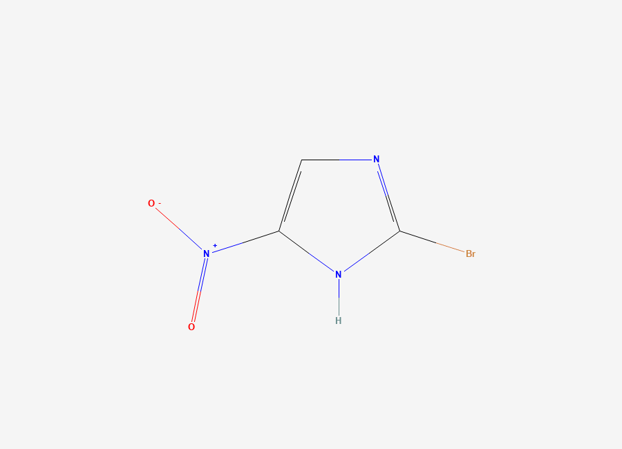 Two-dimensional chemical structure of 2-Bromo-4-nitroimidazole, CAS 65902-59-2