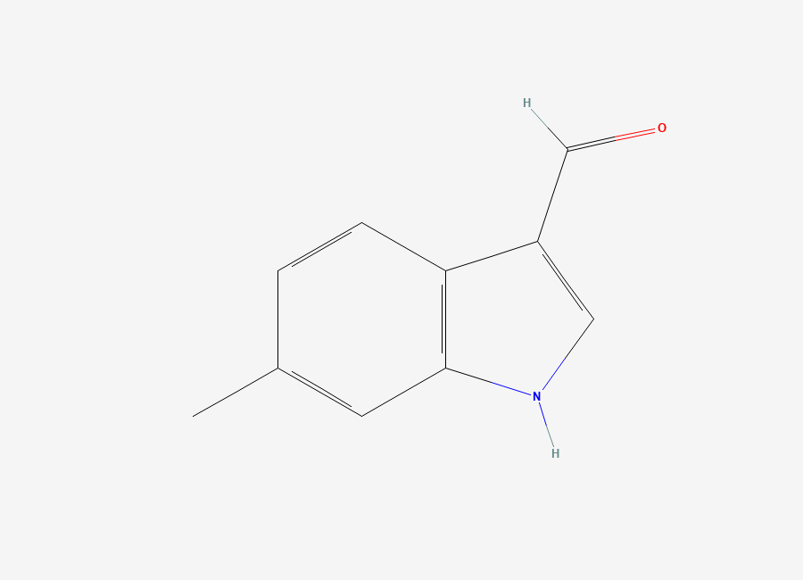 Two-dimensional chemical structure of 6-Methylindole-3-carboxaldehyde
