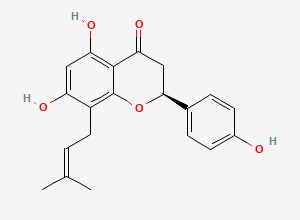 Two-dimensional chemical structure of Sophoraflavanone B